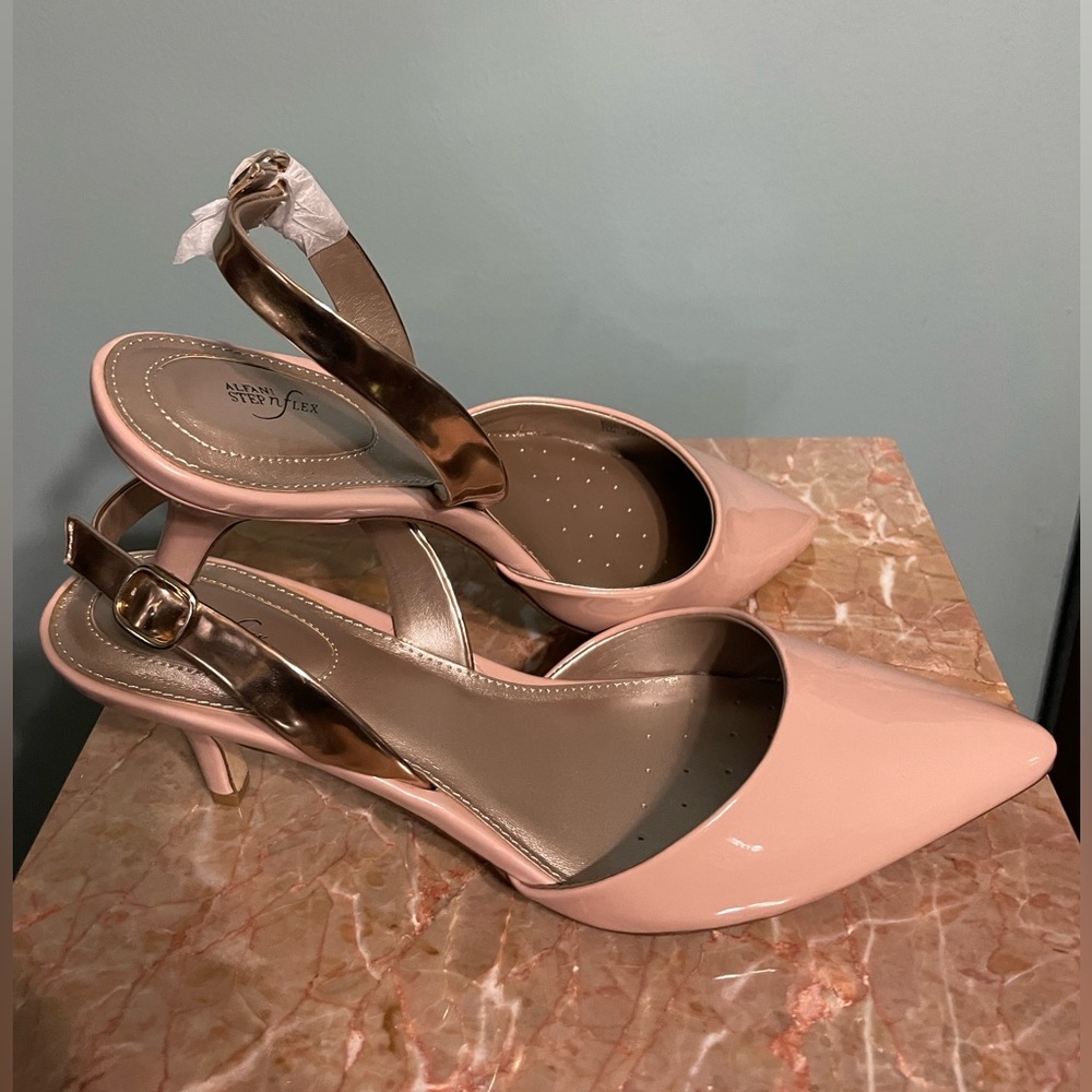 Alfani. Cassays pink. Aged Vachetta sling back pump